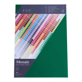 Artoz Papier Carta da lettere Mosaic verde abete A4 90 g/m² 25 fogli