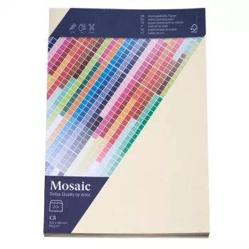 Artoz Papier Buste Mosaic DIN C5 senza finestra avorio gommate 20 pezzi (9439420-241)