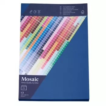 Artoz Papier Buste Mosaic DIN C5 senza finestra blu marino a umido 20 pezzi