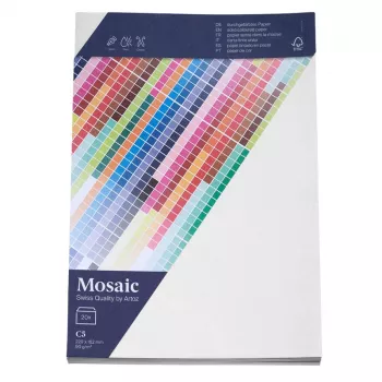 Artoz Papier Buste Mosaic DIN C5 senza finestra bianco a umido 20 pezzi (9439420-211)