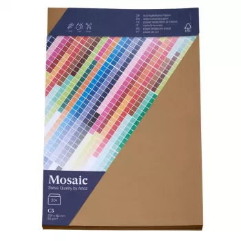 Artoz Papier Buste Mosaic DIN C5 senza finestra naturale a umido 20 pezzi