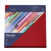 Artoz Buste quadrate Mosaic rosso fuoco senza finestra gommate confezione da 20 (155x155 mm, 100 g/m²)