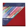 Artoz Buste quadrate Mosaic rosso fuoco senza finestra gommate confezione da 20 (155x155 mm, 100 g/m²)
