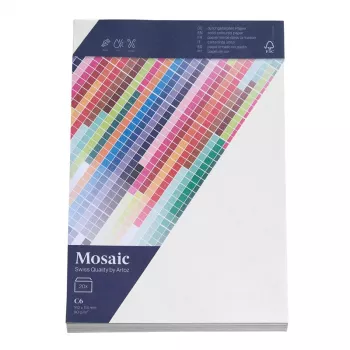 Buste Artoz Papier Mosaic DIN C6 senza finestra bianco con gommatura 20 pezzi
