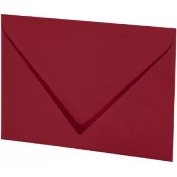 Buste Artoz Papier Mosaic DIN B6 senza finestra rosso vino con gommatura confezione da 20