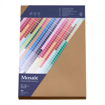 Buste Artoz Papier Mosaic DIN B6 senza finestra naturale con gommatura 20 pezzi