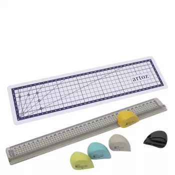 Set righello da taglio Artoz Papier 7 pezzi 32,0 cm trasparente
