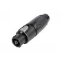 Neutrik NLT8FX-BAG connettore maschio speakON a 8 poli, nero, poliammide, zinco, IP50, 250V, 50A