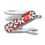 Victorinox Classic SD Printed coltellino multiuso, design Edelweiss, 58 mm, rosso (0.6223.840)