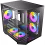 Antec CX M2 ARGB B case Micro-ATX Tower, nero, vetro temperato, 5 ventole ARGB da 120mm
