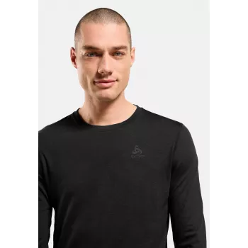 Maglia baselayer Odlo Merino 200 BL Top Crew Neck LS - nero, taglia XL