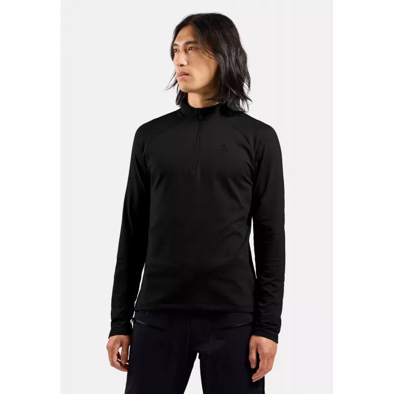 Mid layer Odlo Essential Light 1/2 Zip - nero - taglia L
