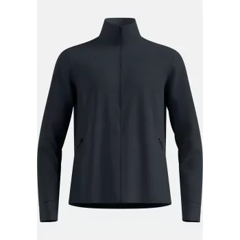 Odlo Grid Fleece Mid Layer Full Zip giacca - Black Melange, Taglia L