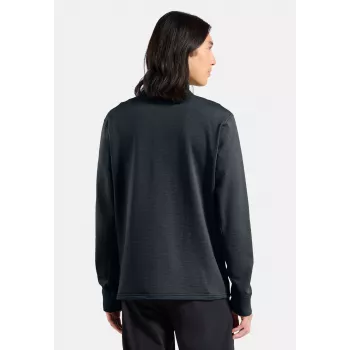 Odlo Grid Fleece Mid Layer Full Zip giacca - Black Melange, Taglia L