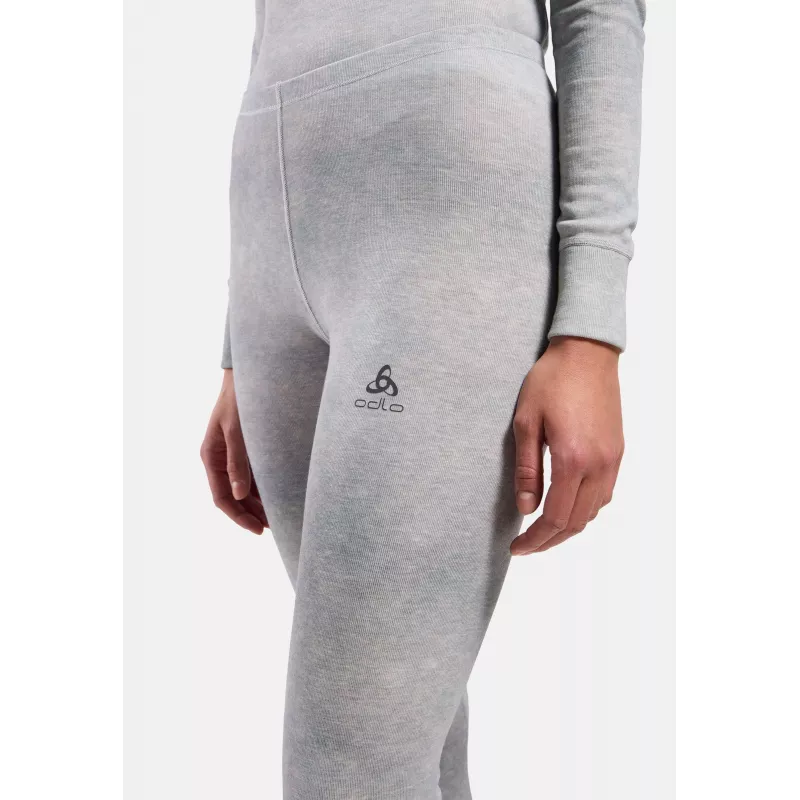 Odlo Active Warm X Pow BL Bottom pantalone lungo strato base - grigio argento, taglia S