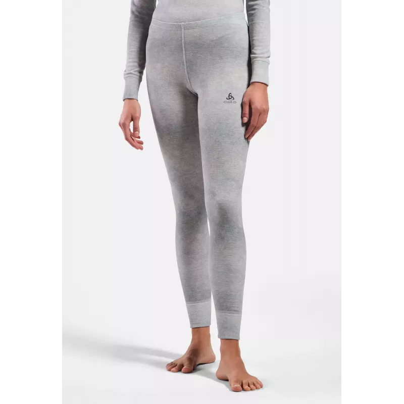 Odlo Active Warm X Pow BL Bottom pantalone lungo strato base - grigio argento, taglia S