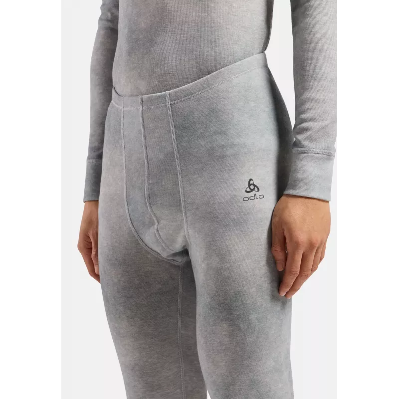 Odlo Active Warm X Pow BL Bottom Long pantalone termico strato base - grigio argento, taglia L