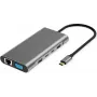 VALUE Docking station USB-C 10-in-1 4K60 2xHDMI 1xDP/VGA/GbE USB-C 2x PD - digitale/dati