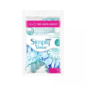 Gillette Simply Venus 2 rasoio usa e getta - blu - confezione da 6