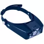 Discovery Crafts DHD 20 lente d'ingrandimento da testa con 6 lenti intercambiabili, illuminazione LED, nero/grigio