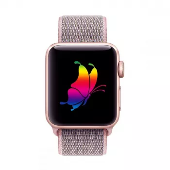 TECH-PROTECT Nylon Apple Watch 4 / 5 / 6 / 7 / 8 / SE (38 / 40 / 41 mm) cinturino Sport Loop rosa sand