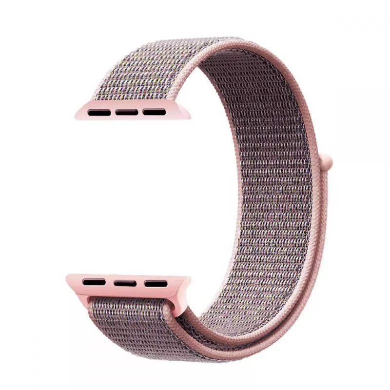 TECH-PROTECT Nylon Apple Watch 4 / 5 / 6 / 7 / 8 / SE (38 / 40 / 41 mm) cinturino Sport Loop rosa sand