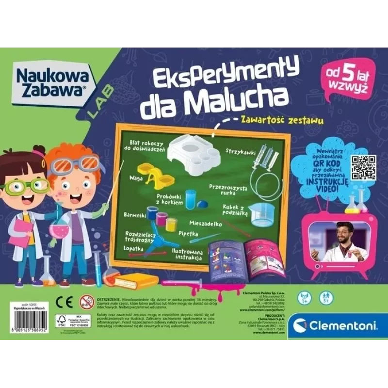 Clementoni Science & Play - Esperimenti per Bambini Piccoli Giocattolo Educativo 50895
