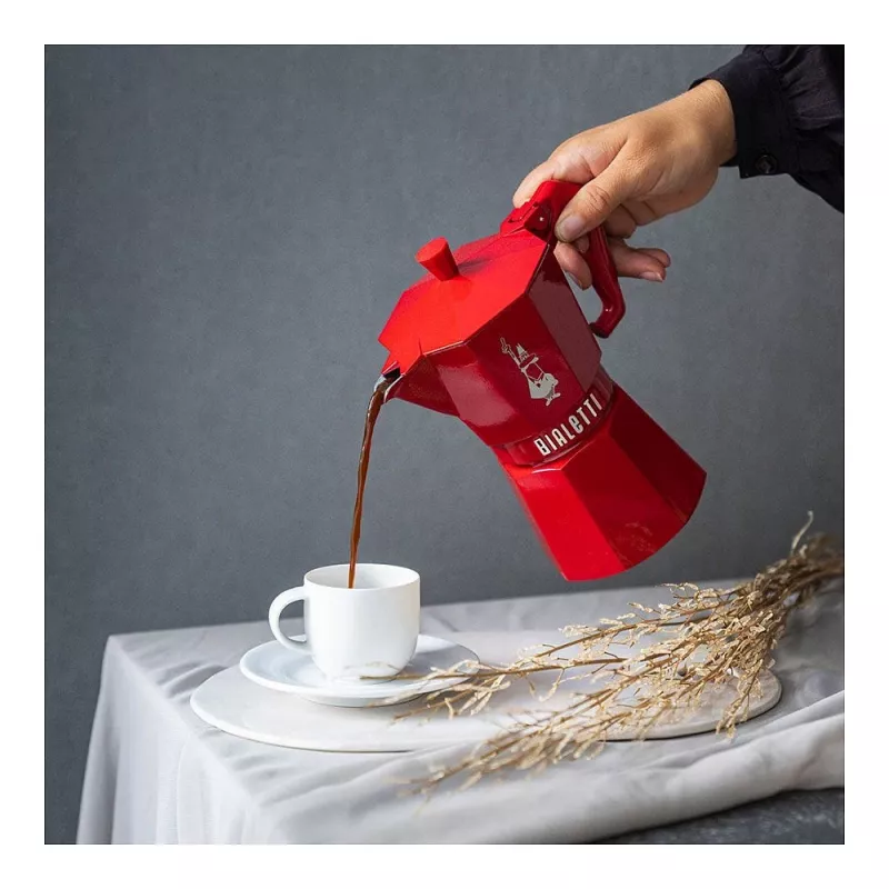 Caffettiera per piano cottura Bialetti MOKA EXCLUSIVE 6TZ rossa (9056)