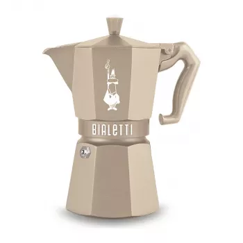 Bialetti MOKA EXCLUSIVE 6TZ Induction caffettiera moka, sabbia, 6 tazze
