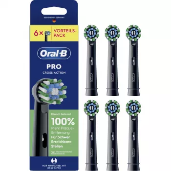 Oral-B Pro CrossAction testine di ricambio nero confezione da 6 (015424)