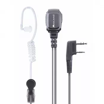 Midland MA 31LK Pro Auricolare con filo e tubo acustico - Nero/Trasparente