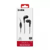 SBS TEINEARKL Auricolare in-ear con microfono - Nero - Con filo - Cavo 1,2 m - Jack 3,5 mm - Telefonate e musica