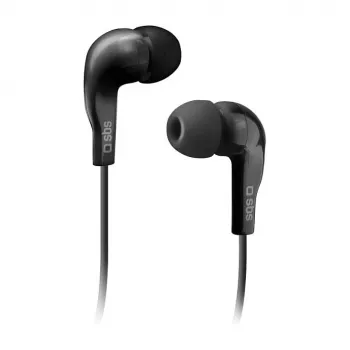 SBS TEINEARKL Auricolare in-ear con microfono - Nero - Con filo - Cavo 1,2 m - Jack 3,5 mm - Telefonate e musica