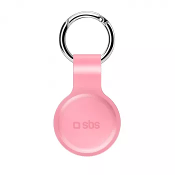 SBS custodia in silicone per Apple AirTag rosa