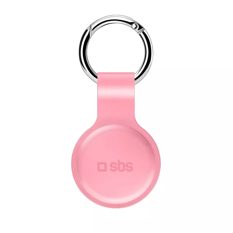 SBS custodia in silicone per Apple AirTag rosa