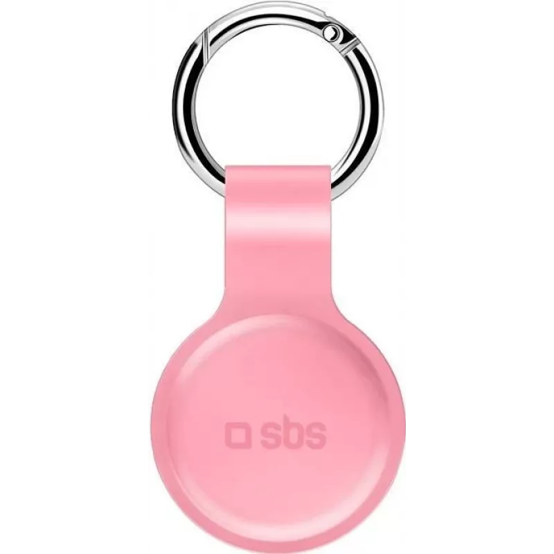 SBS custodia in silicone per Apple AirTag rosa
