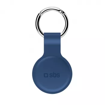 SBS custodia in silicone per Apple AirTag blu