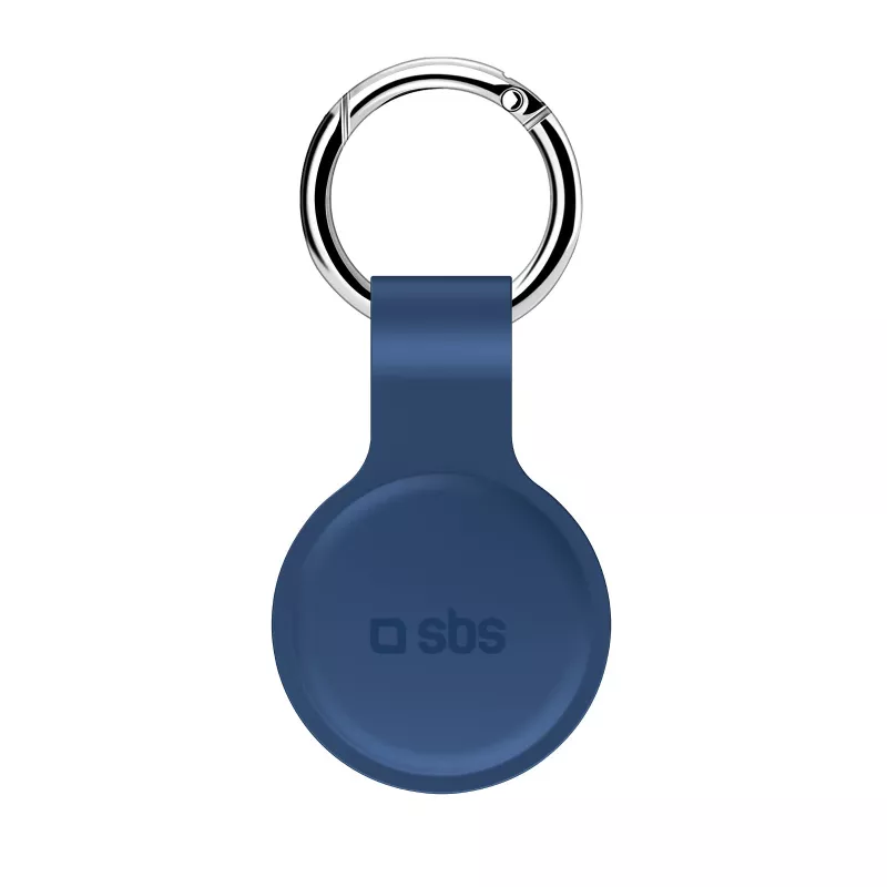 SBS custodia in silicone per Apple AirTag blu