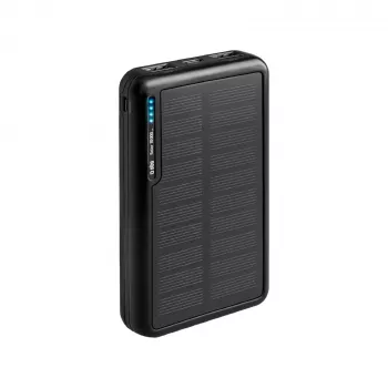SBS Solar Power Bank USB/USB-C 10000 mAh nero