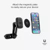 SBS supporto auto magnetico doppia clip per smartphone - supporto universale con forti magneti al neodimio, rotazione 360°, nero