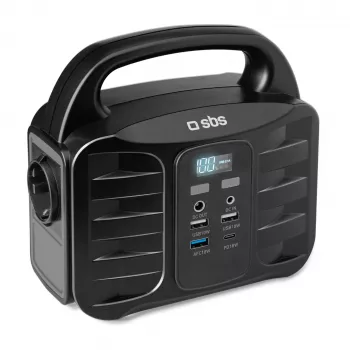 SBS Portable Power Station 150W ricarica rapida nero (TEPOWST150W)
