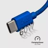 SBS TECABLE TISSUE TCCB cavo USB-C a USB-C 1,5m 60W intrecciato - blu