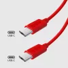 SBS TECABLETISSUETCCR cavo USB-C a USB-C 1,5 m 60 W intrecciato rosso