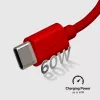 SBS TECABLETISSUETCCR cavo USB-C a USB-C 1,5 m 60 W intrecciato rosso