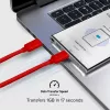 SBS TECABLETISSUETCCR cavo USB-C a USB-C 1,5 m 60 W intrecciato rosso