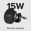 SBS TESUPFANWIR15W caricabatterie wireless auto Qi 15W con ventola di raffreddamento - nero