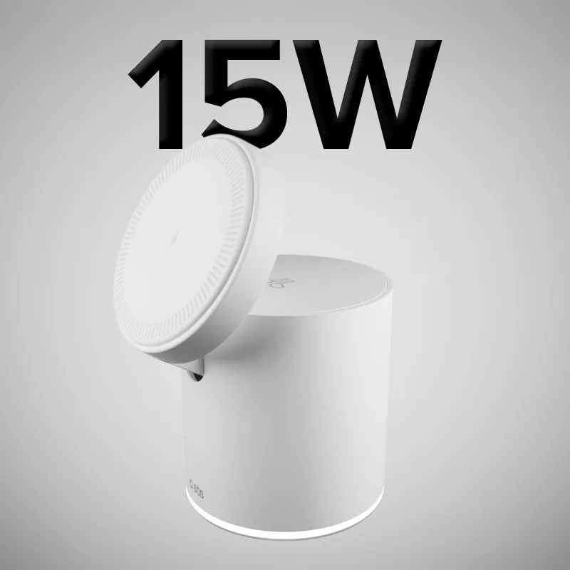 SBS Stazione di ricarica wireless magnetica 2-in-1 - bianca