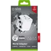 SBS TEADAPTUNI adattatore universale da viaggio - bianco