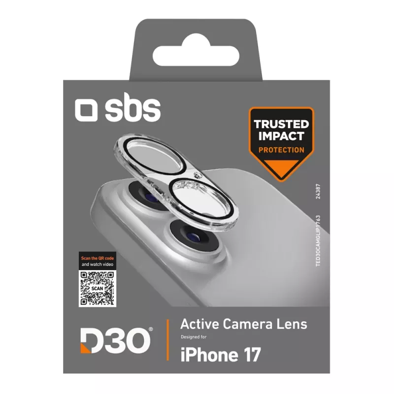 SBS protezione in vetro per fotocamera con D3O per iPhone 17