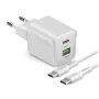 STEP BY STEP SBS caricabatterie USB-C 20W 1C + 1A bianco con cavo USB-C a USB-C da 1,5 m